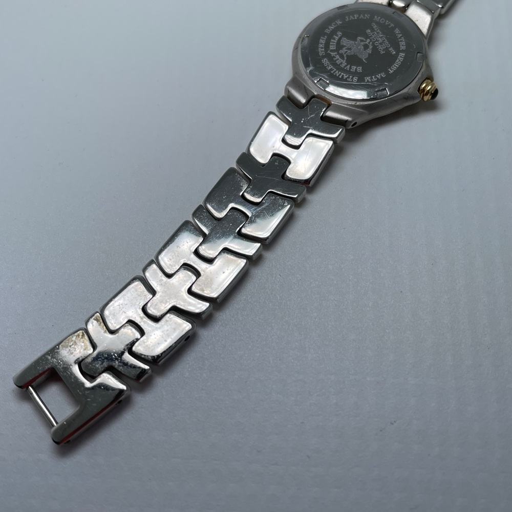 Vintage Women's 23k Gold Plated 2 Tone Watch by Beverly Hills Polo Club - Picture 12 of 12